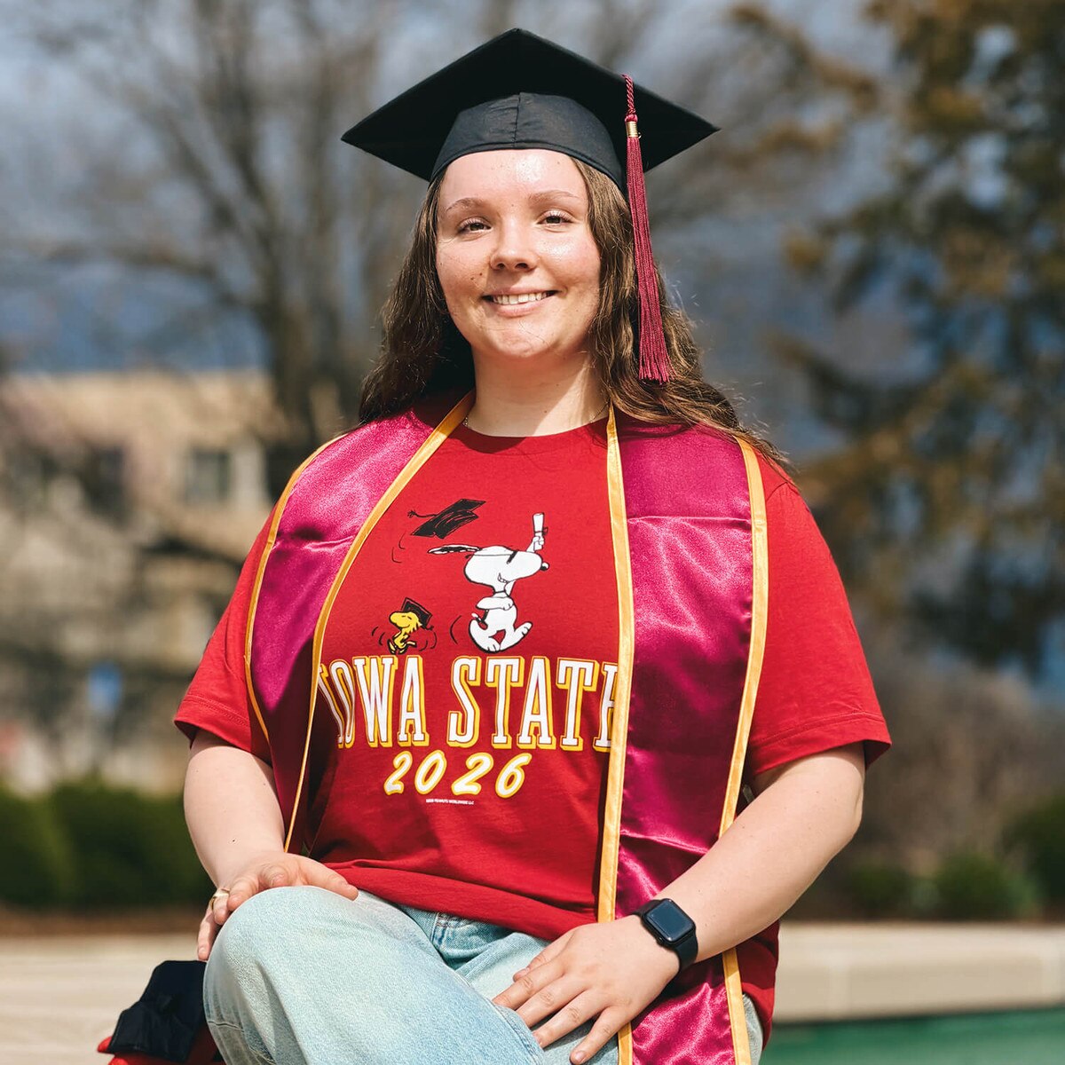Peanuts & Iowa State Cardinal 2026 Graduation T-Shirt